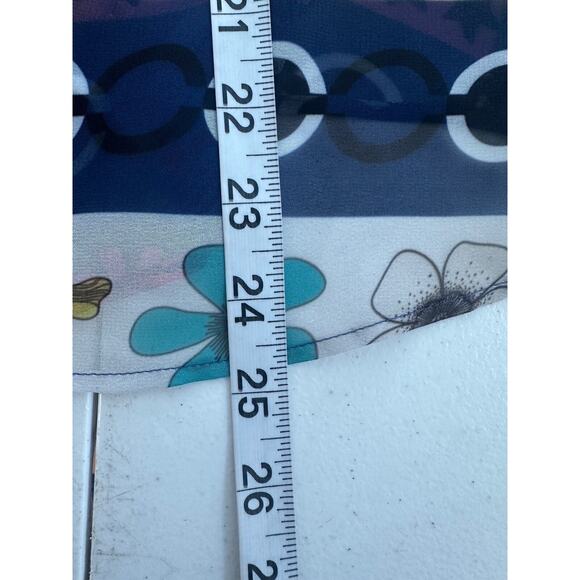 Vilagallo Womens Button Front Long Sleeve Top Size 38 Whimsical Fairy Sheer - Picture 14 of 16